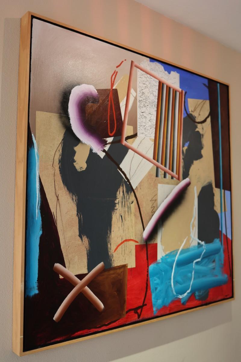 Abstract #3 (Grande dipinto astratto originale di un famoso artista di New Orleans) - Painting Astratto di Richard Johnson