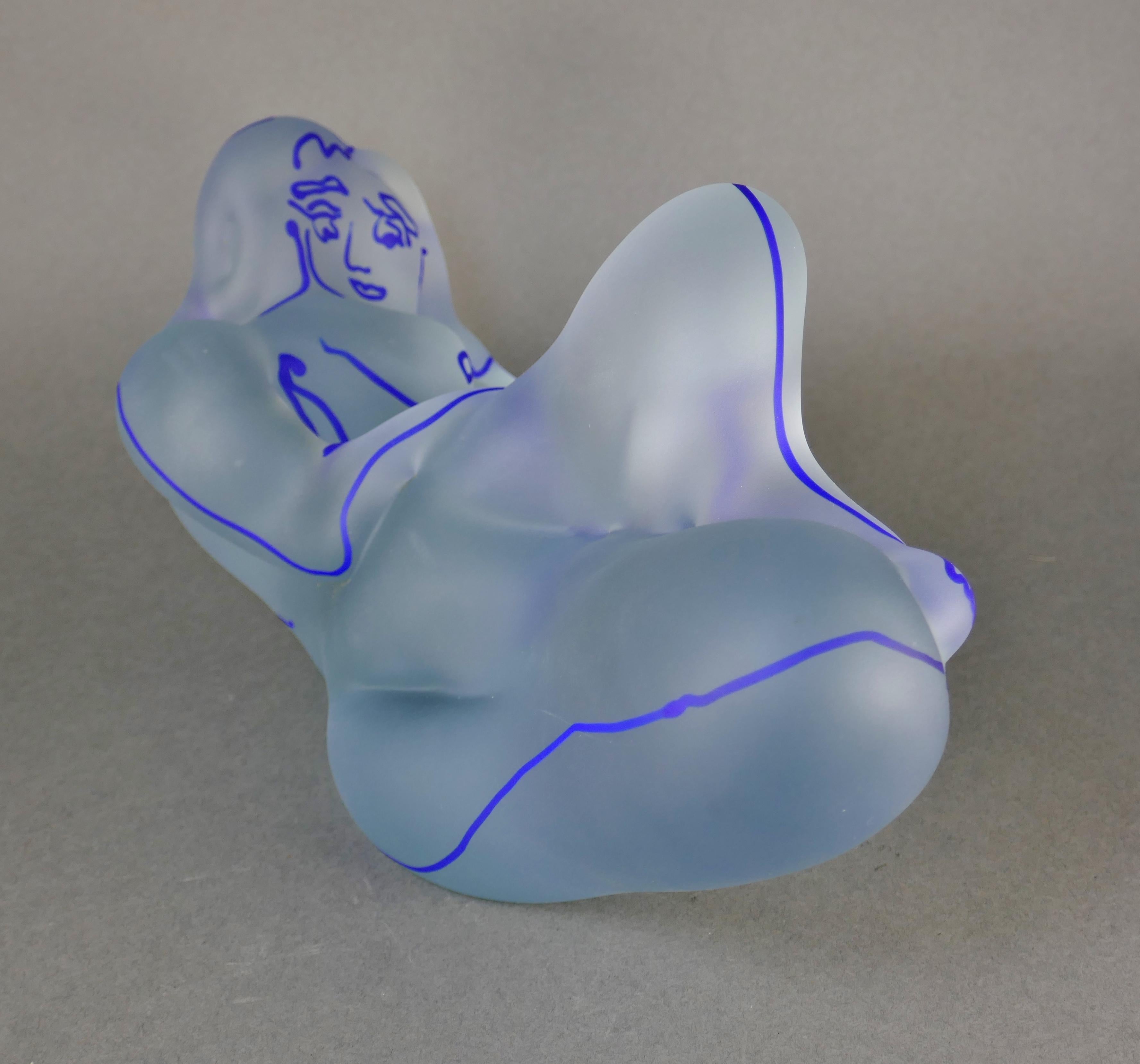 Richard Jolley Female Nude Reclining Art Glass Sculpture For Sale 7