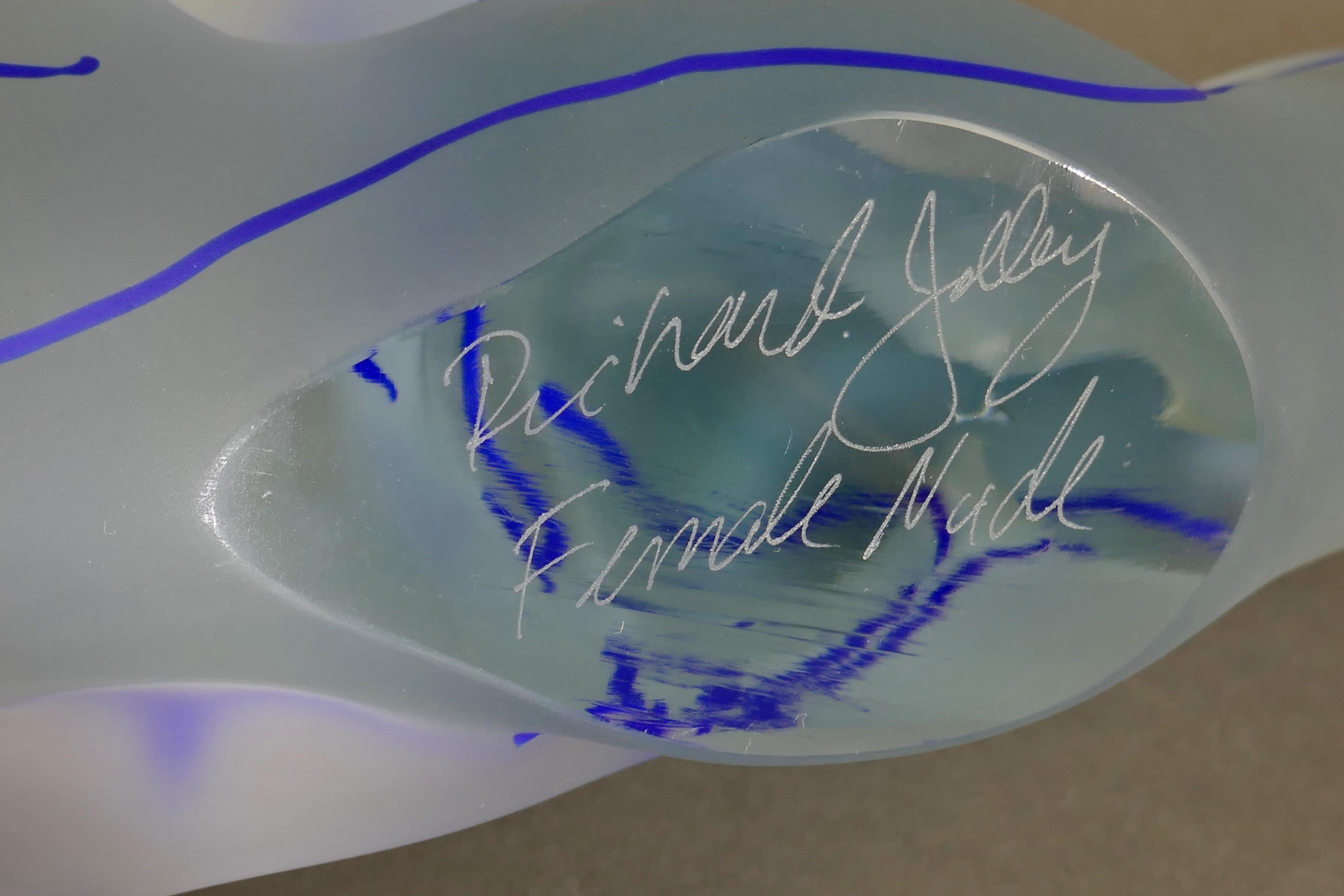Richard Jolley Female Nude Reclining Art Glass Sculpture For Sale 12