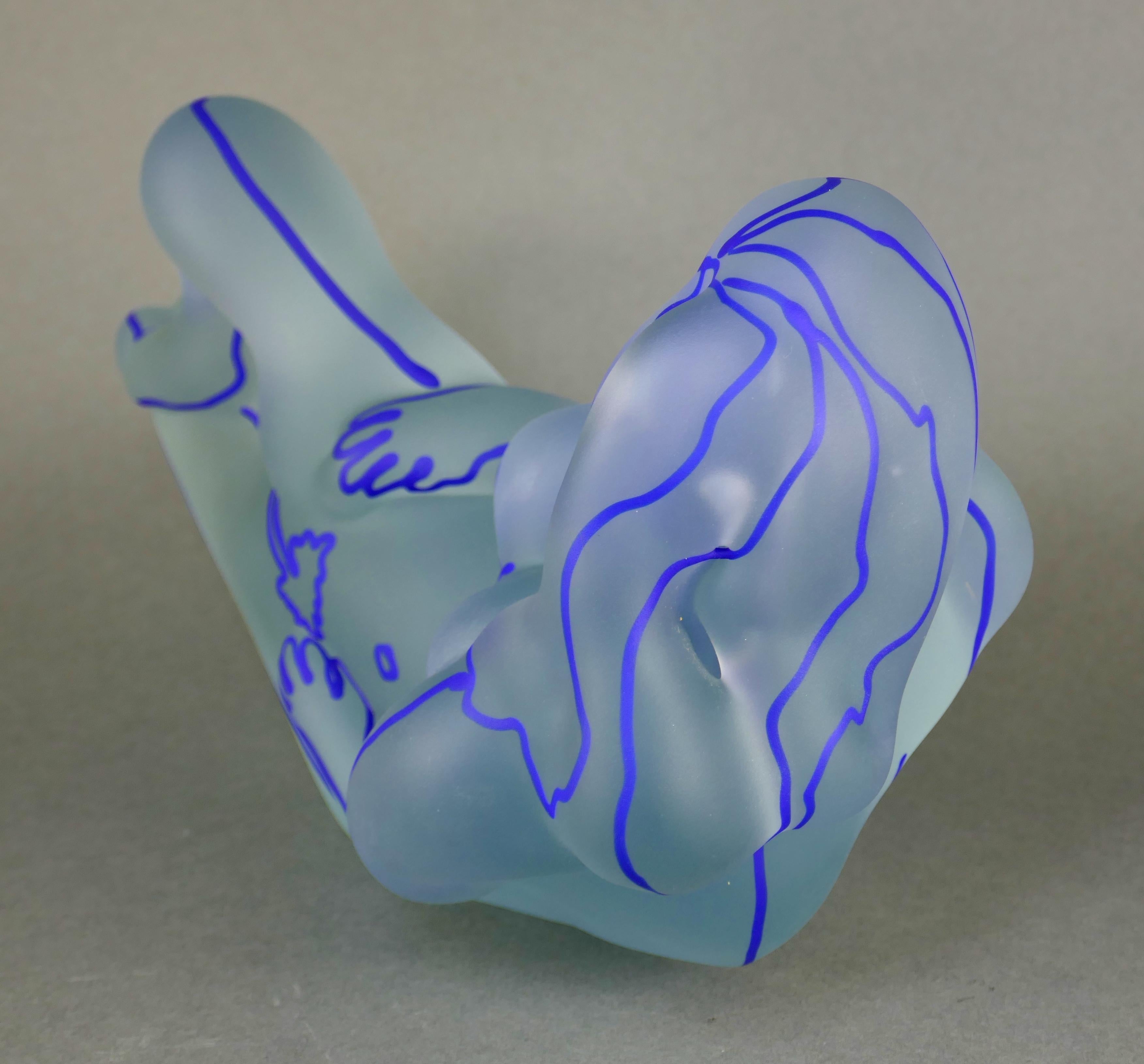 Richard Jolley Female Nude Reclining Art Glass Sculpture For Sale 3