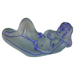 Richard Jolley Weiblicher Akt Liegende Kunst Glasskulptur