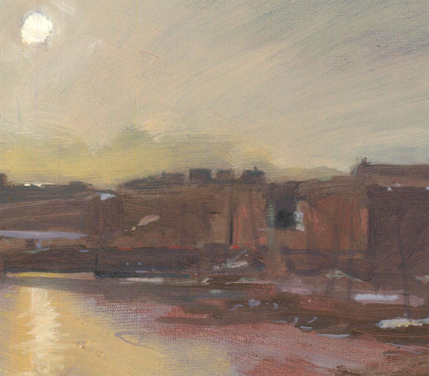 Richard J.S. Young - 1995 Oil, Bristol Docks, Sunset 1