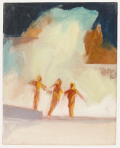 Richard J.S. Young - 1998 Huile, Jouer dans les ruines