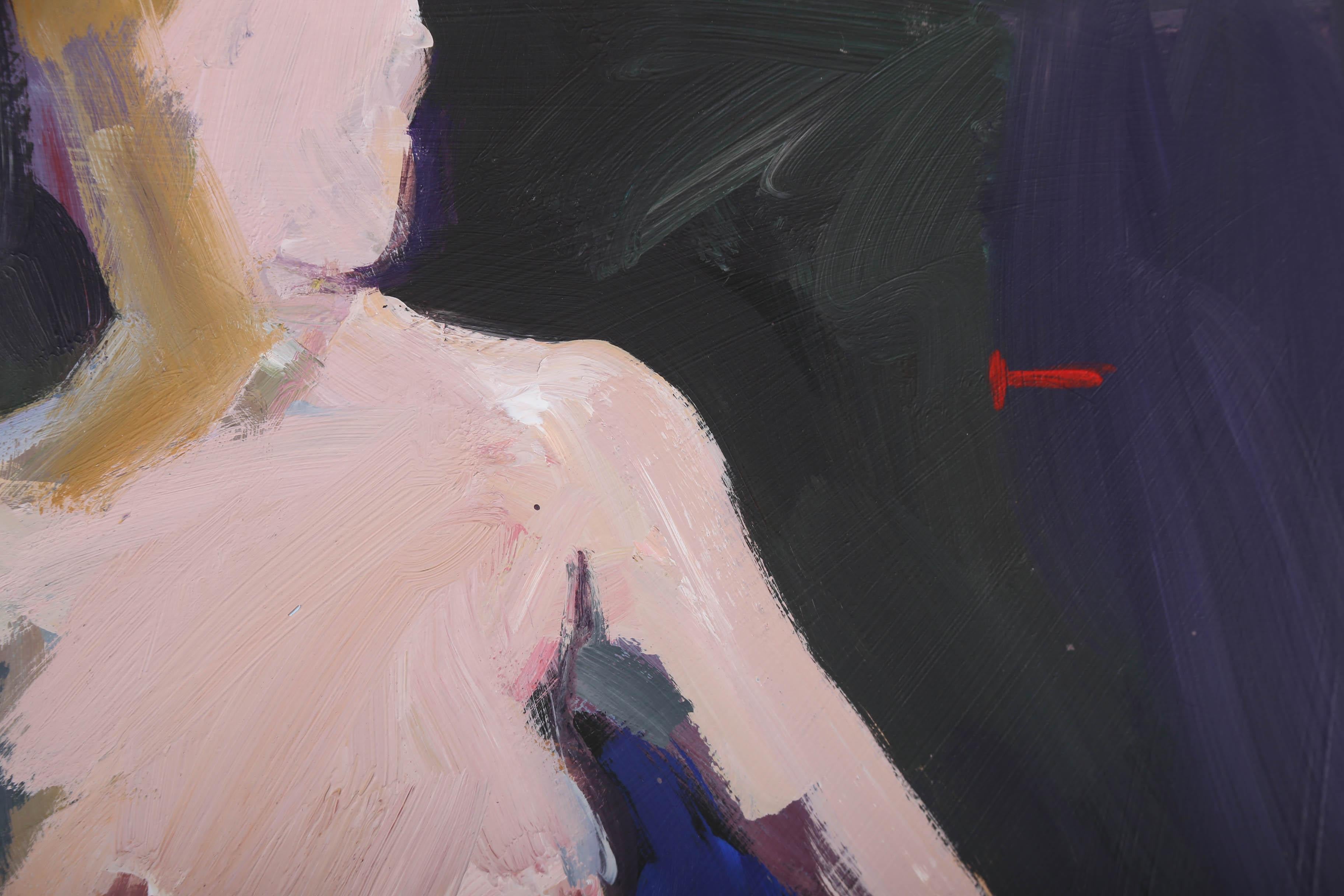 Richard J.S. Young - 2001 Oil, Nude on Cobalt 2