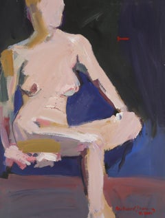Richard J.S. Young - 2001 Oil, Nude on Cobalt