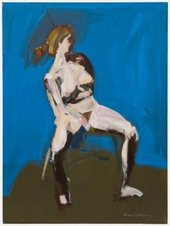 Richard J. S. Jung - 20. Jahrhundert Öl, Sitzender Akt