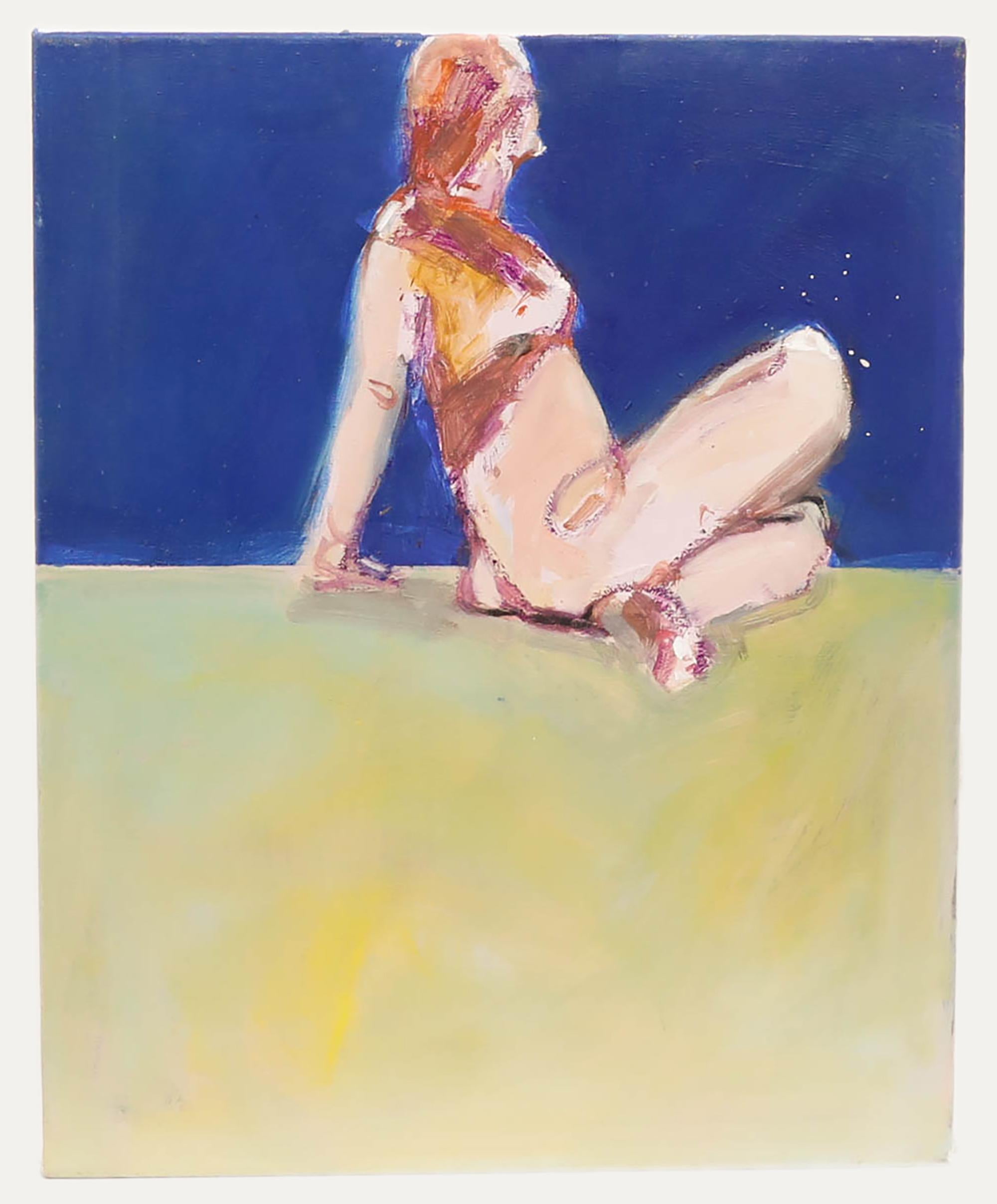 Richard J. S. Young - Zeitgenössisches Öl, Vorwärts-Pose – Painting von Richard J.S. Young