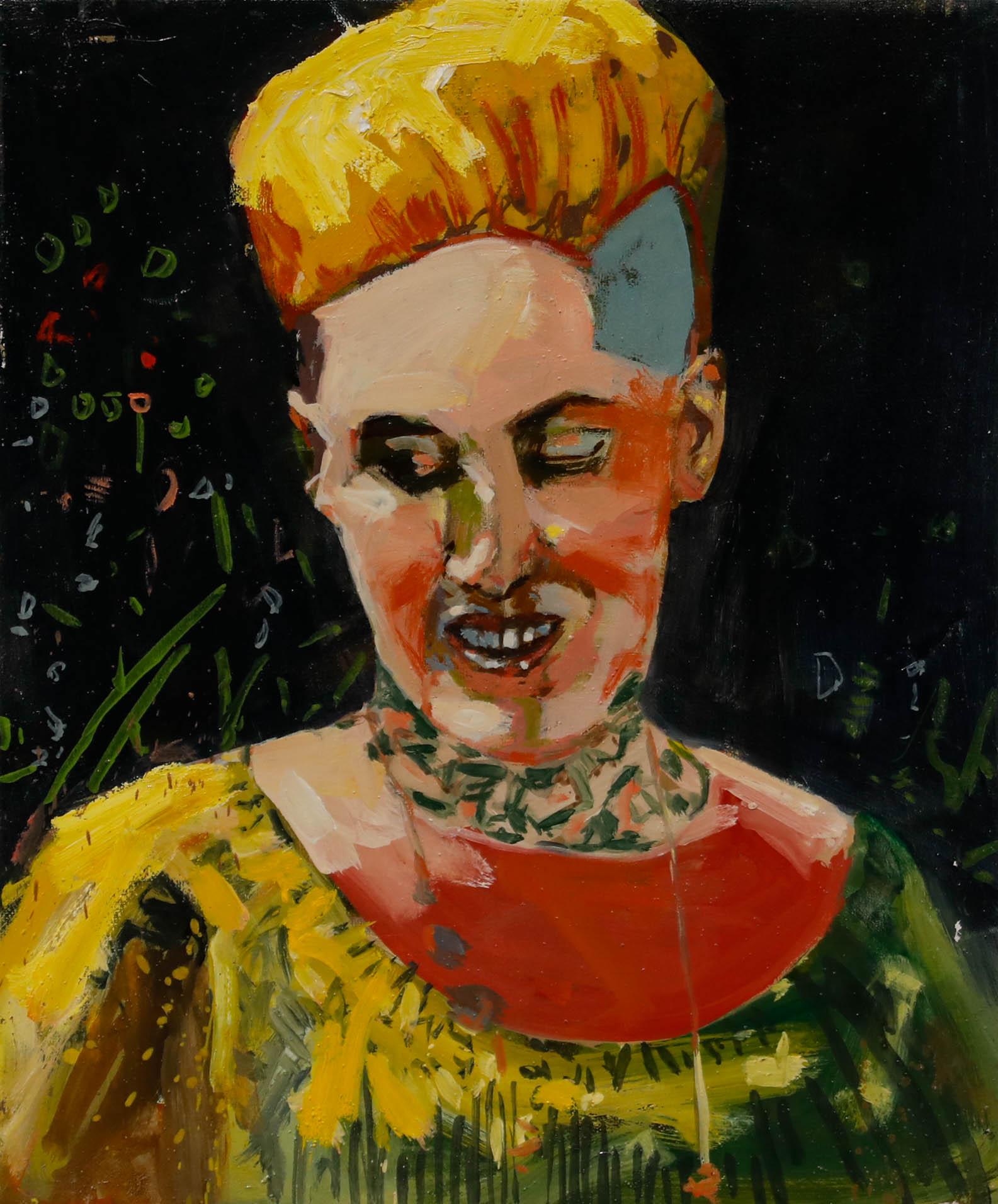 Richard J.S. Young - Contemporary Oil, The Girl with the Red Hair For Sale 1