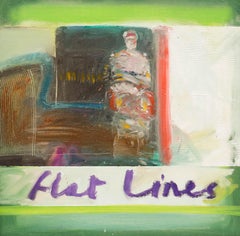 Richard J.S. Young - Framed Contemporary Oil, Flat Lines