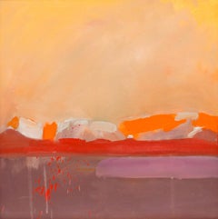 Richard J.S. Young - Framed Contemporary Oil, Sunset Abstract