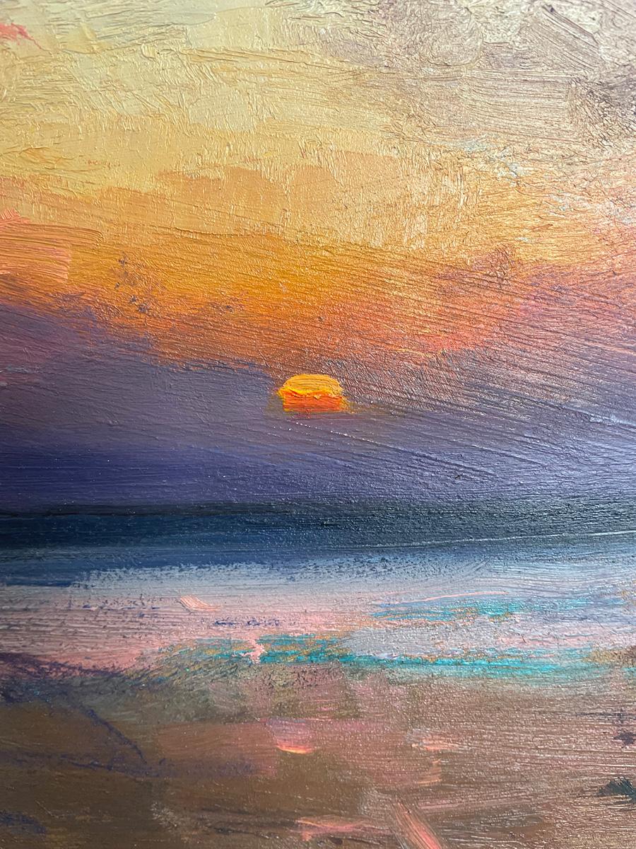Between Thoughts.  Richard K Blades.  Painting of sea at dusk. Turner influence. For Sale 1
