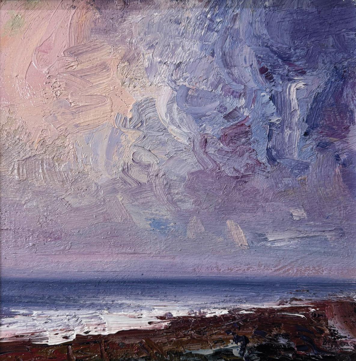 Der Norden. Richard K. Blades. Ölgemälde des Meeres und des Himmels Turner Einfluss.