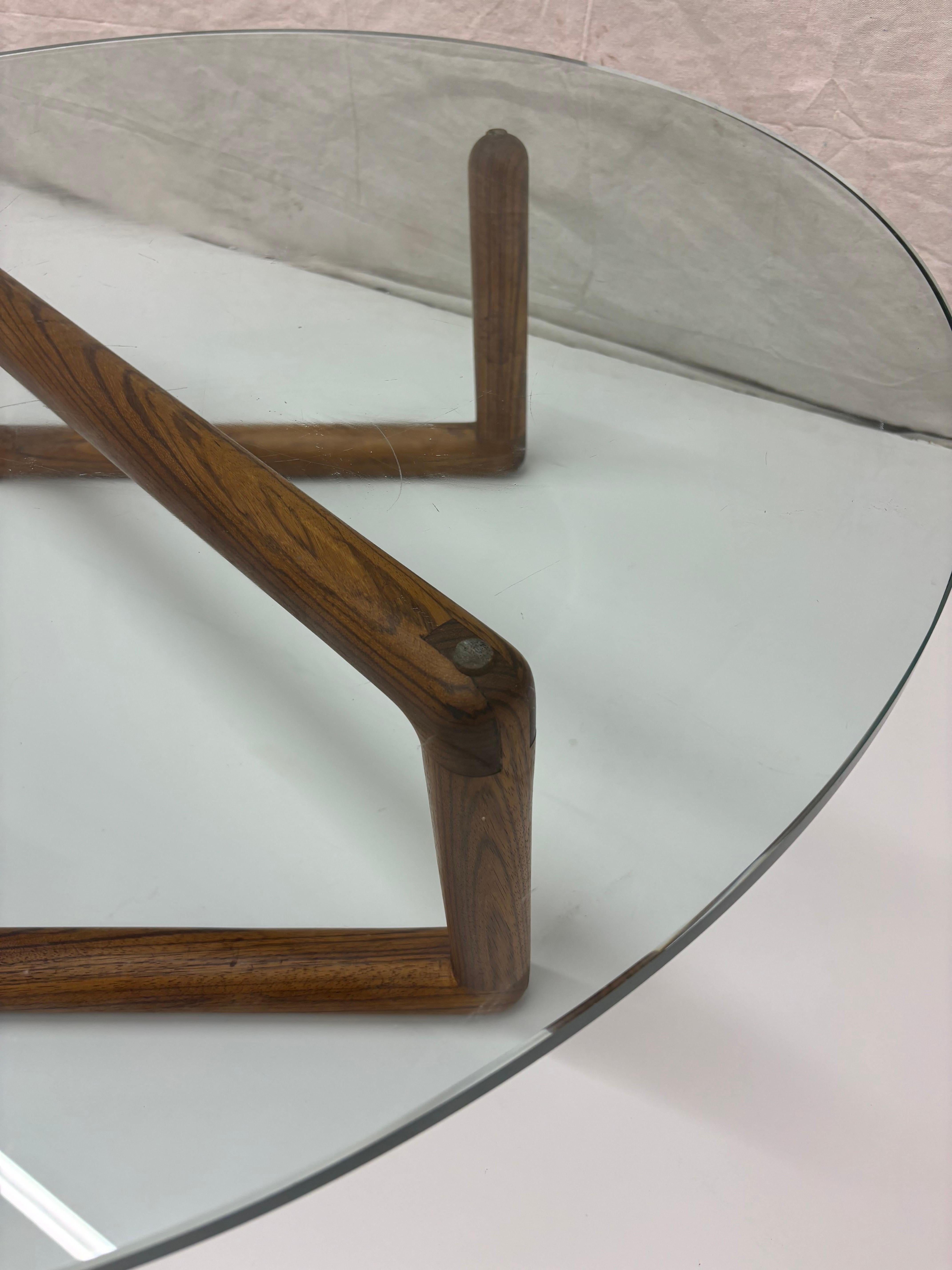 Richard Kagan Zebra Wood Coffee Table In Good Condition For Sale In Philadelphia, PA