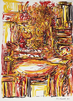 Abstracted Seated Portrait Serigraph, 1969