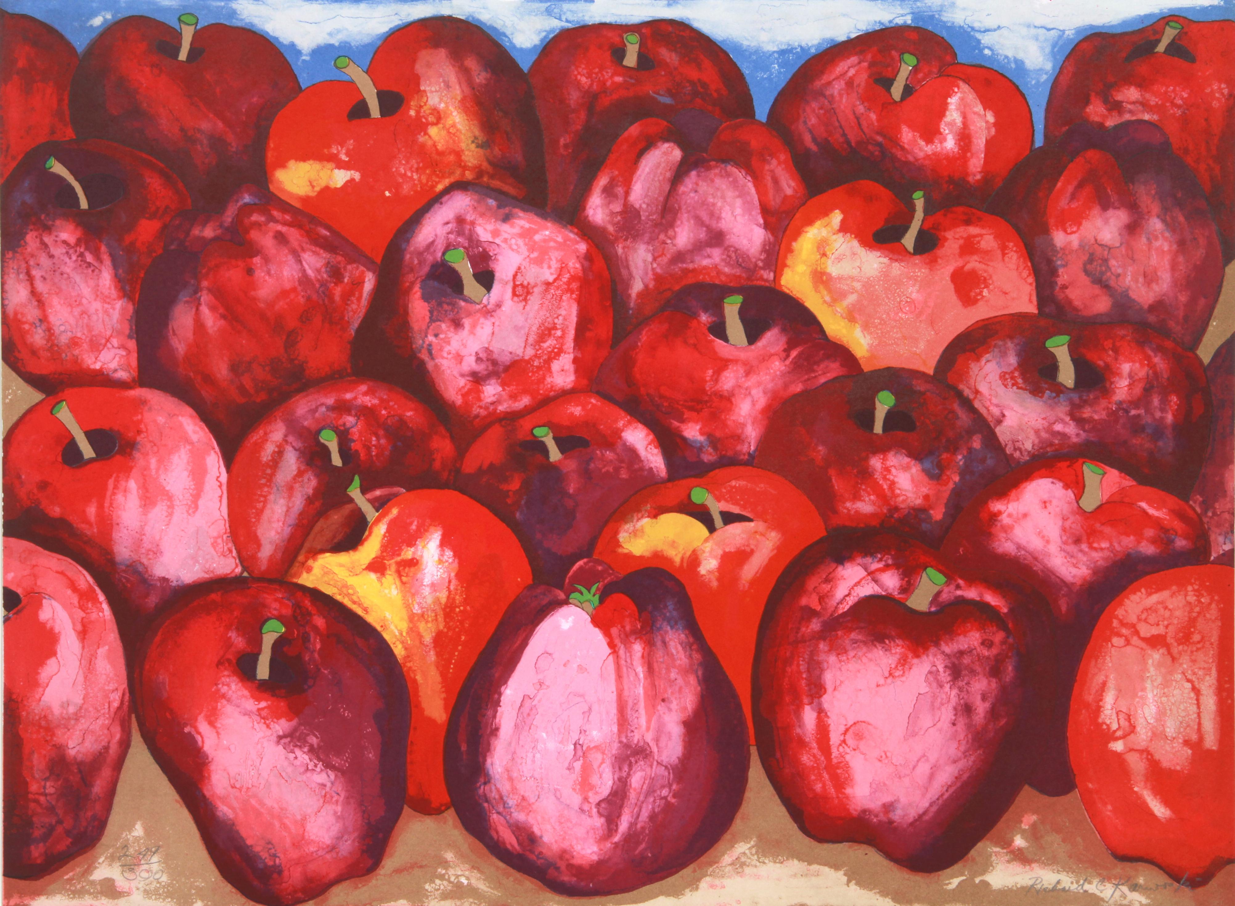 Fall Apples, Lithograph by Richard Karwoski
