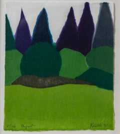Richard Kemble, August, Editioned Woodblock Print, 1978