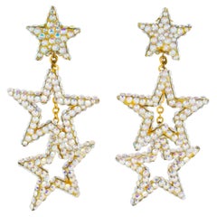 Richard Kerr - Boucles d'oreilles clip avec bijoux AB - Étoiles en cascade