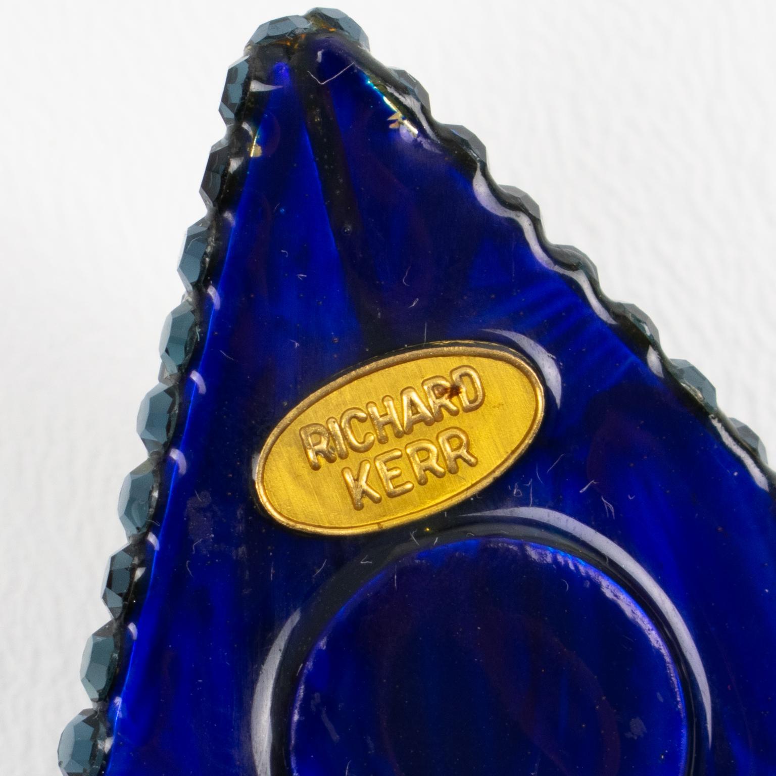 Richard Kerr Jewell Earrings Blue and Silver (boucles d'oreilles composées de bijoux) Unisexe en vente