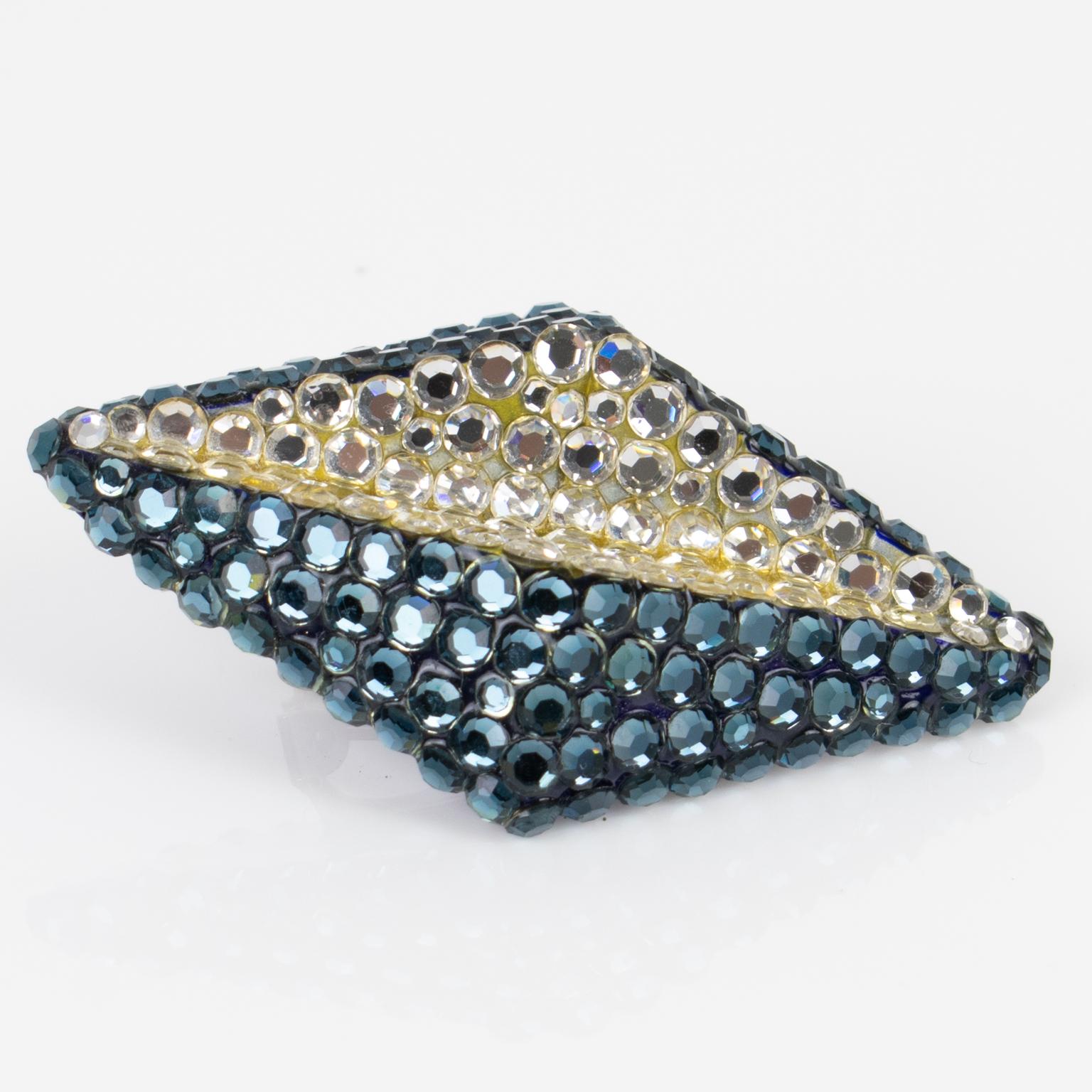 Richard Kerr Jewell Earrings Blue and Silver (boucles d'oreilles composées de bijoux) en vente 1