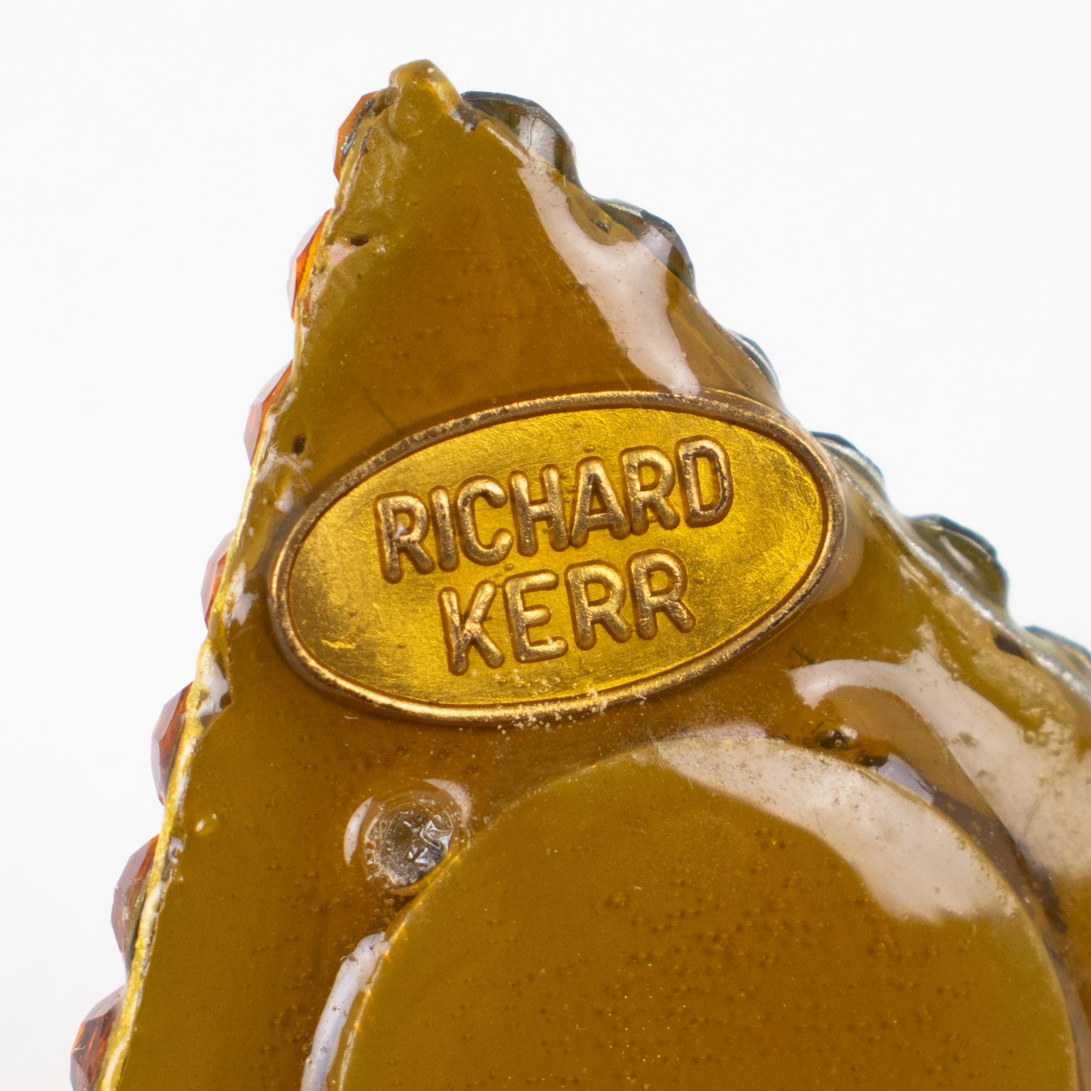 A. Richard Kerr Orecchini a clip con piramide Jewell e topazio in Gray in vendita 1