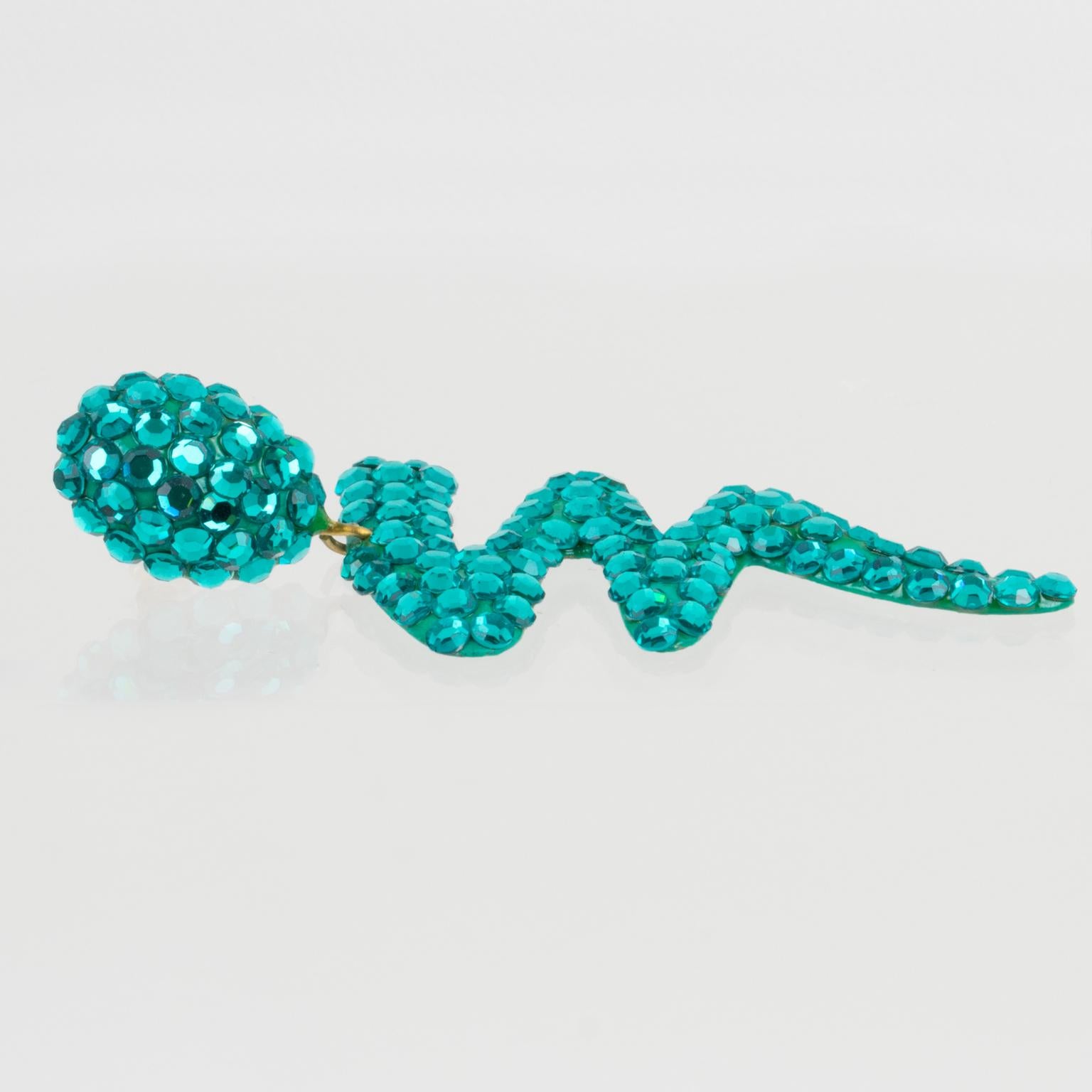 Women's or Men's Richard Kerr Turquoise Jeweled Earrings For Sale