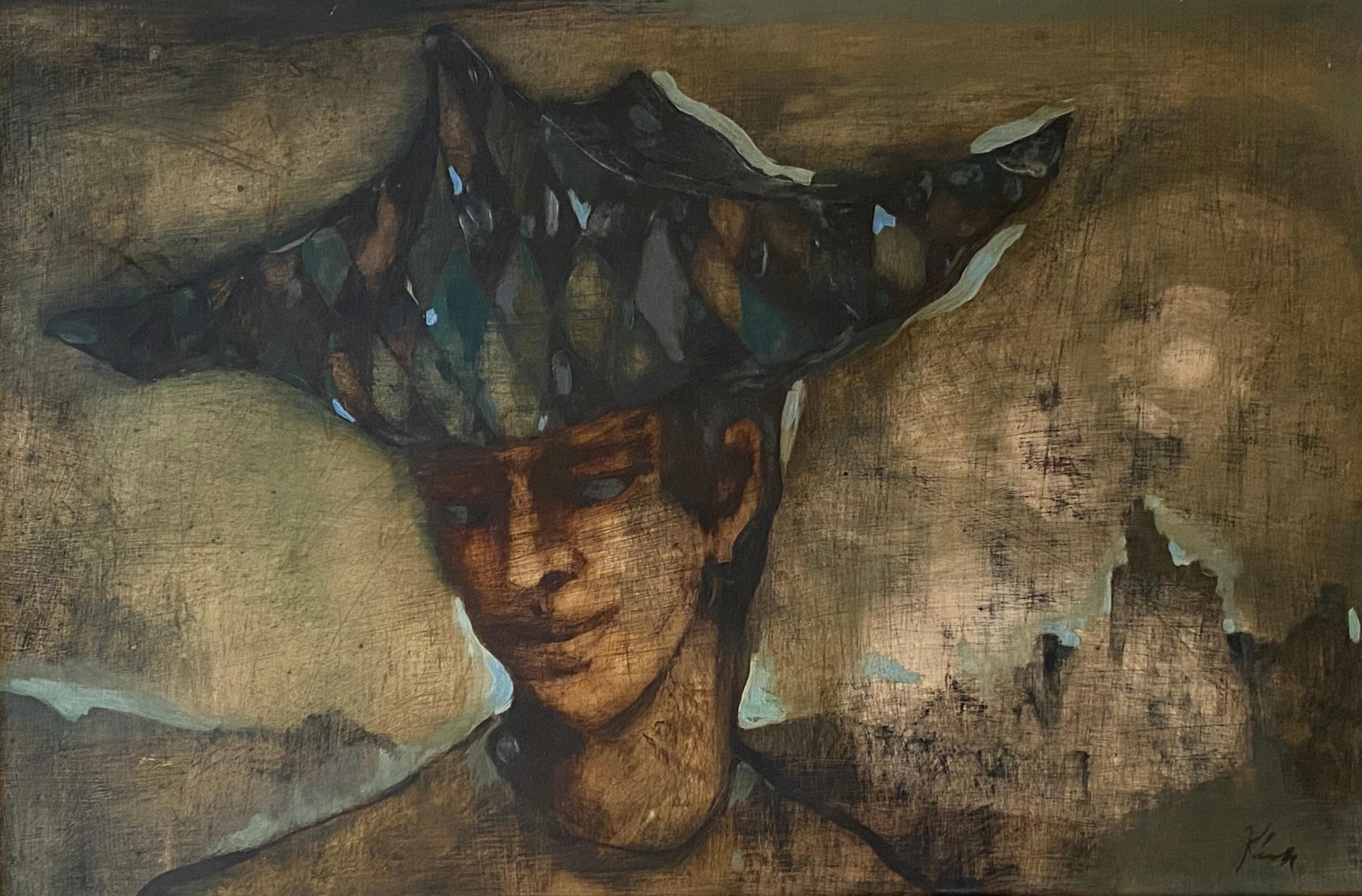 Figurative Painting de Richard Kirk - "El bufón"