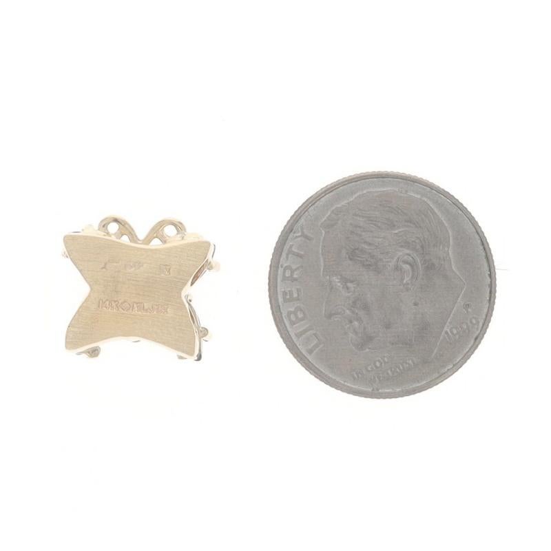 Richard Klein Amethyst Diamond Butterfly Slide Charm Yellow Gold 14k Marq1.80ctw In Excellent Condition For Sale In Greensboro, NC