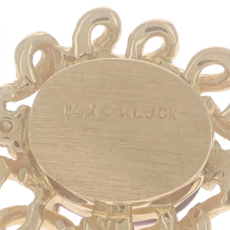 Women's Richard Klein Amethyst Diamond Slide Charm - Yellow Gold 14k Oval 3.75ct For Sale