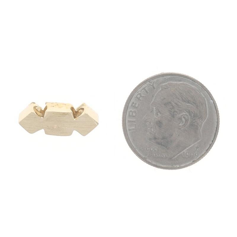 Taille simple A Klein Diamond Slide Charm Yellow Gold 14k Single Cut Geometric Bead en vente