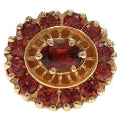 A. Richard Klein Grenet Halo Slide Charm - Yellow Gold 14k Oval & Rd 1.45ctw Floral