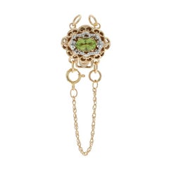 Richard Klein Peridot Dia Slide Charm Bracelet Clasp Yellow Gold 14k Findings