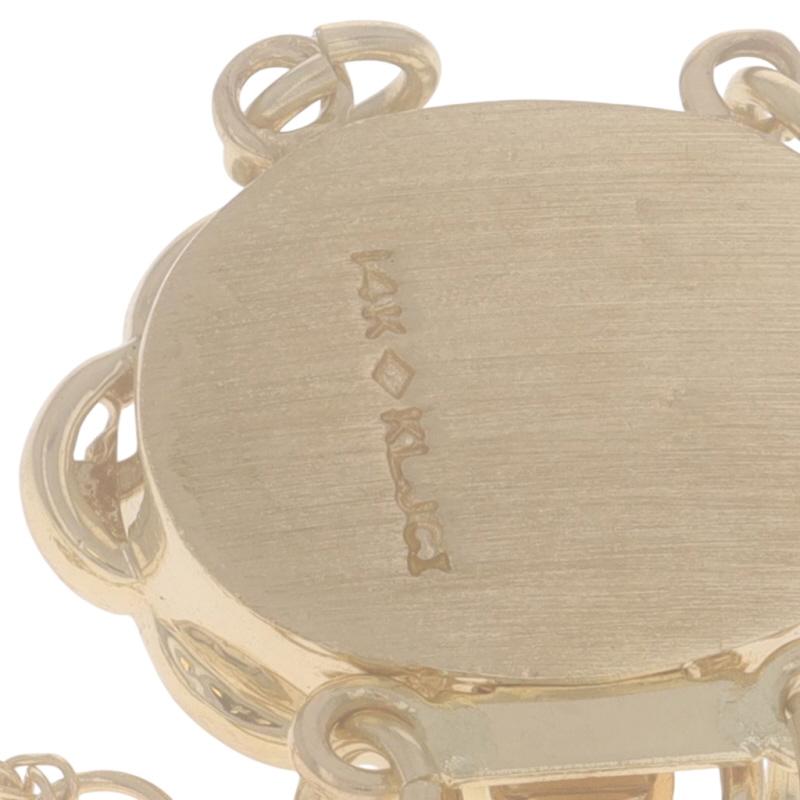 Donna A. Klein Peridot Dia Slide Braccialetto Charm Chiusura in oro giallo 14k Trovi in vendita