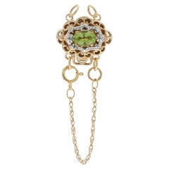 Richard Klein Peridot Dia Slide Charm Bracelet Clasp Yellow Gold 14k Findings