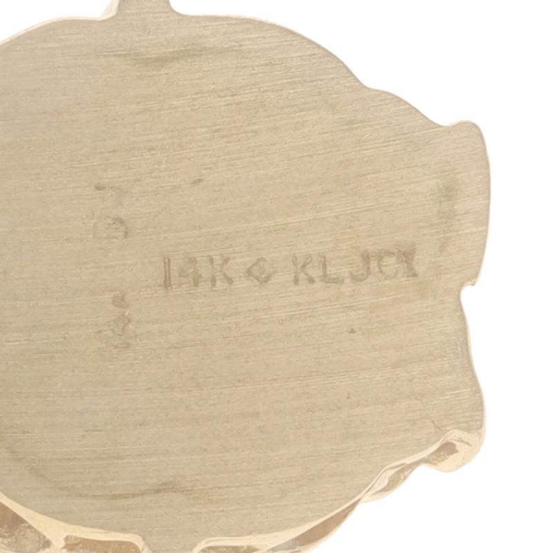 A. Klein Pink Diamond Slide Charm - Yellow Gold 14k Oval 2.90ct Pour femmes en vente