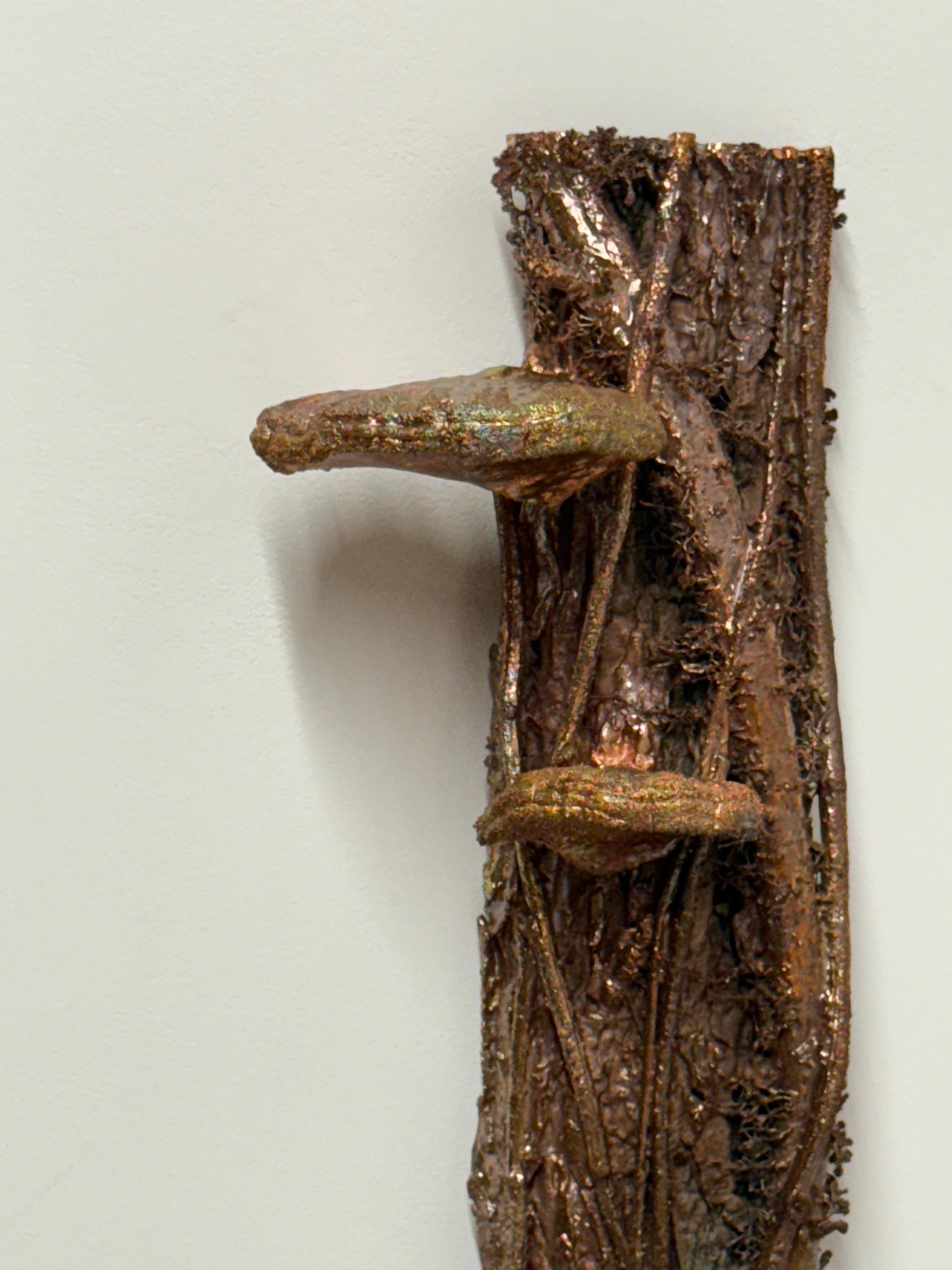 American Elm - Tree Mushrooms Vine Copper Wire Wall Mounted Sculpture, 2024 For Sale 10