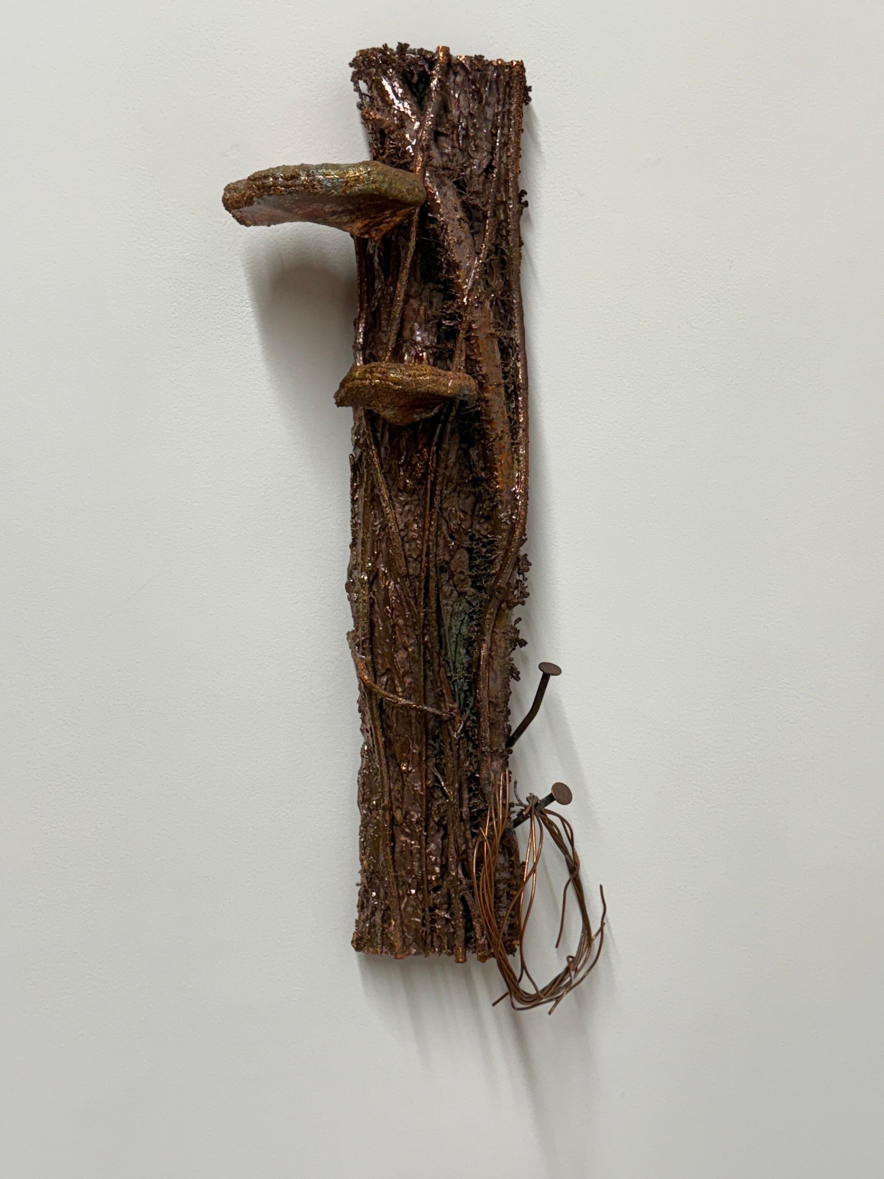 American Elm - Tree Mushrooms Vine Copper Wire Wall Mounted Sculpture, 2024 For Sale 12