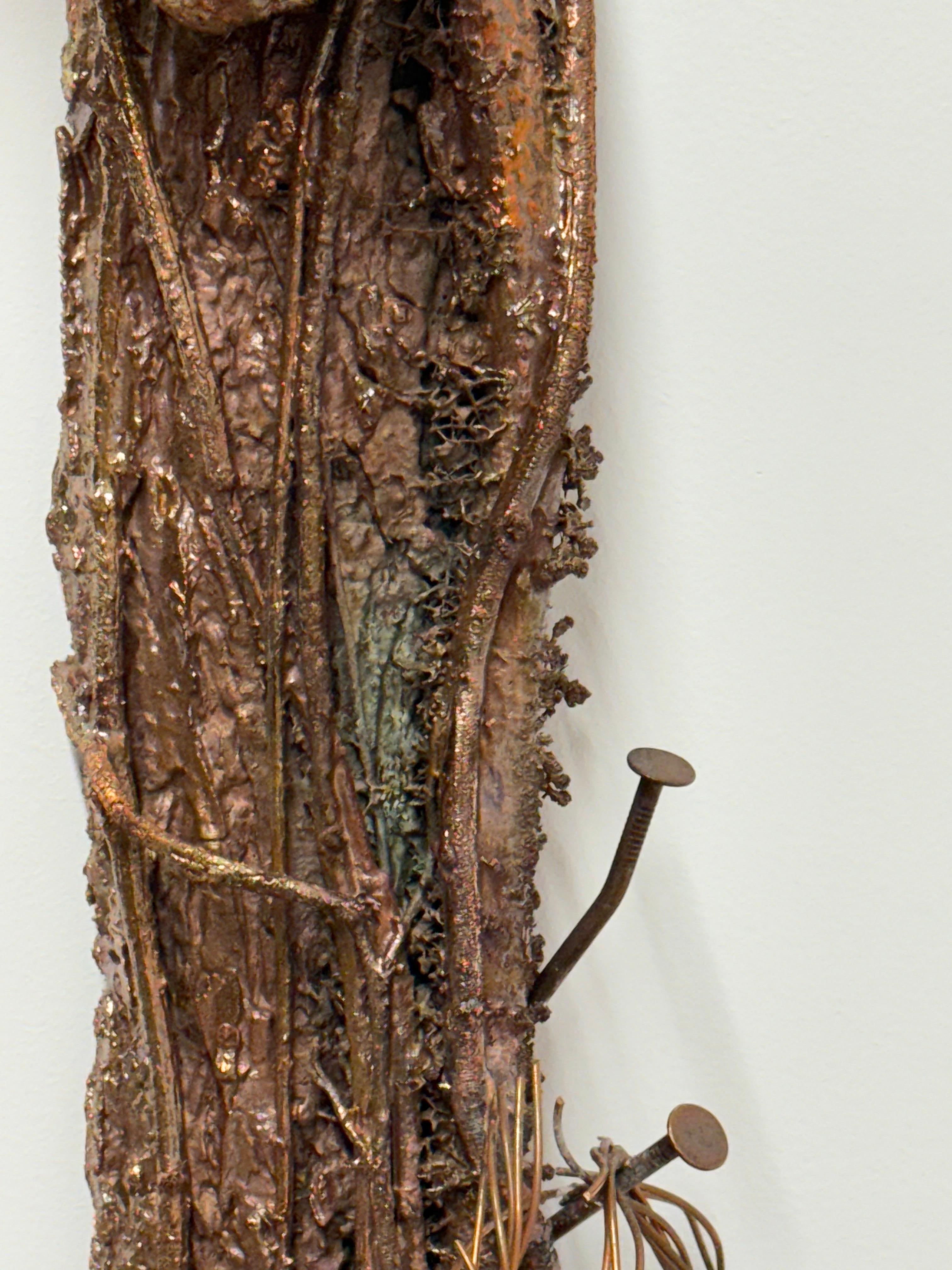 American Elm - Tree Mushrooms Vine Copper Wire Wall Mounted Sculpture, 2024 For Sale 7