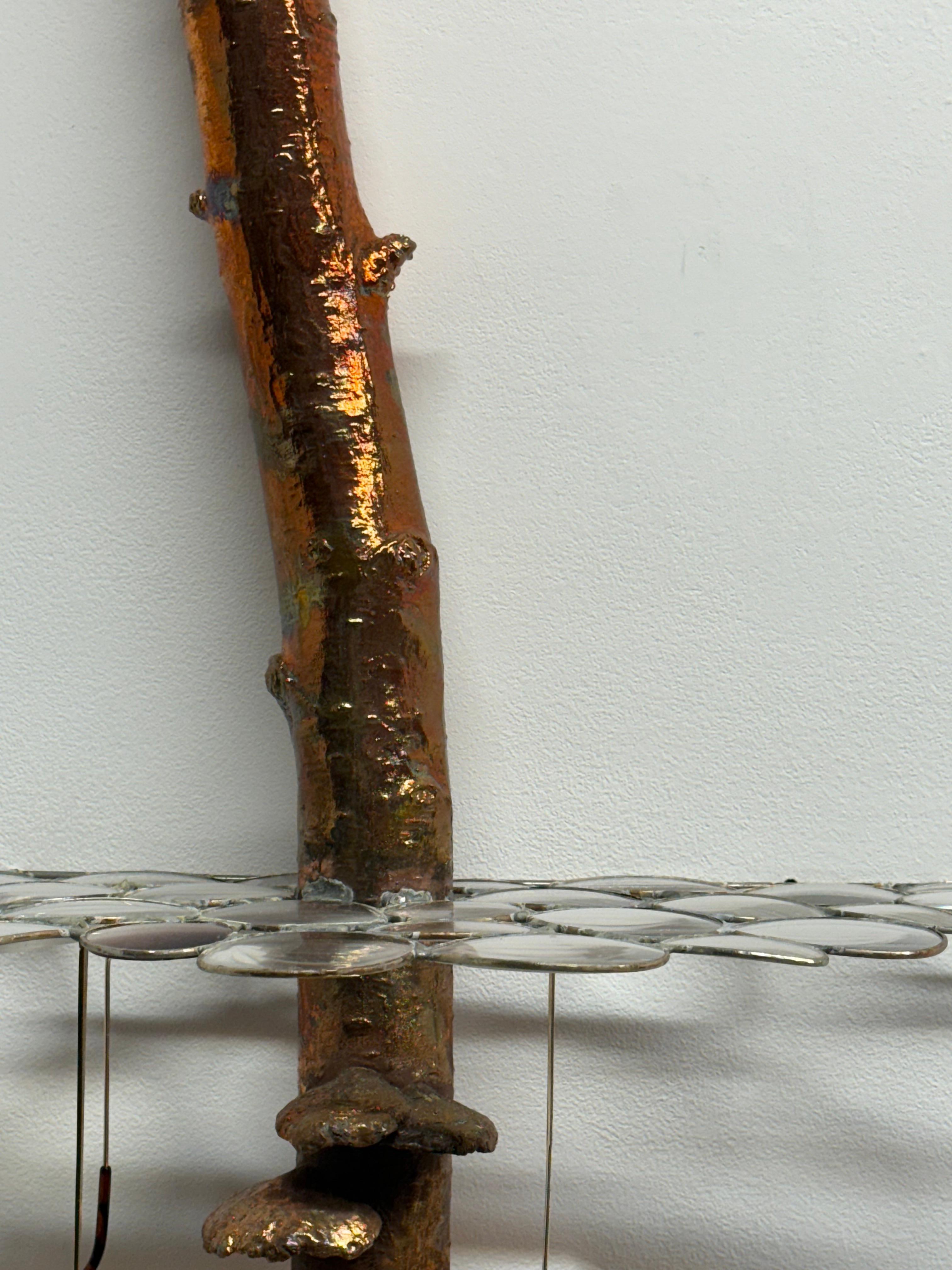 Witness Tree II - Kupfer Birkenbaum Brillenpilze Stehende Skulptur 2024 im Angebot 9