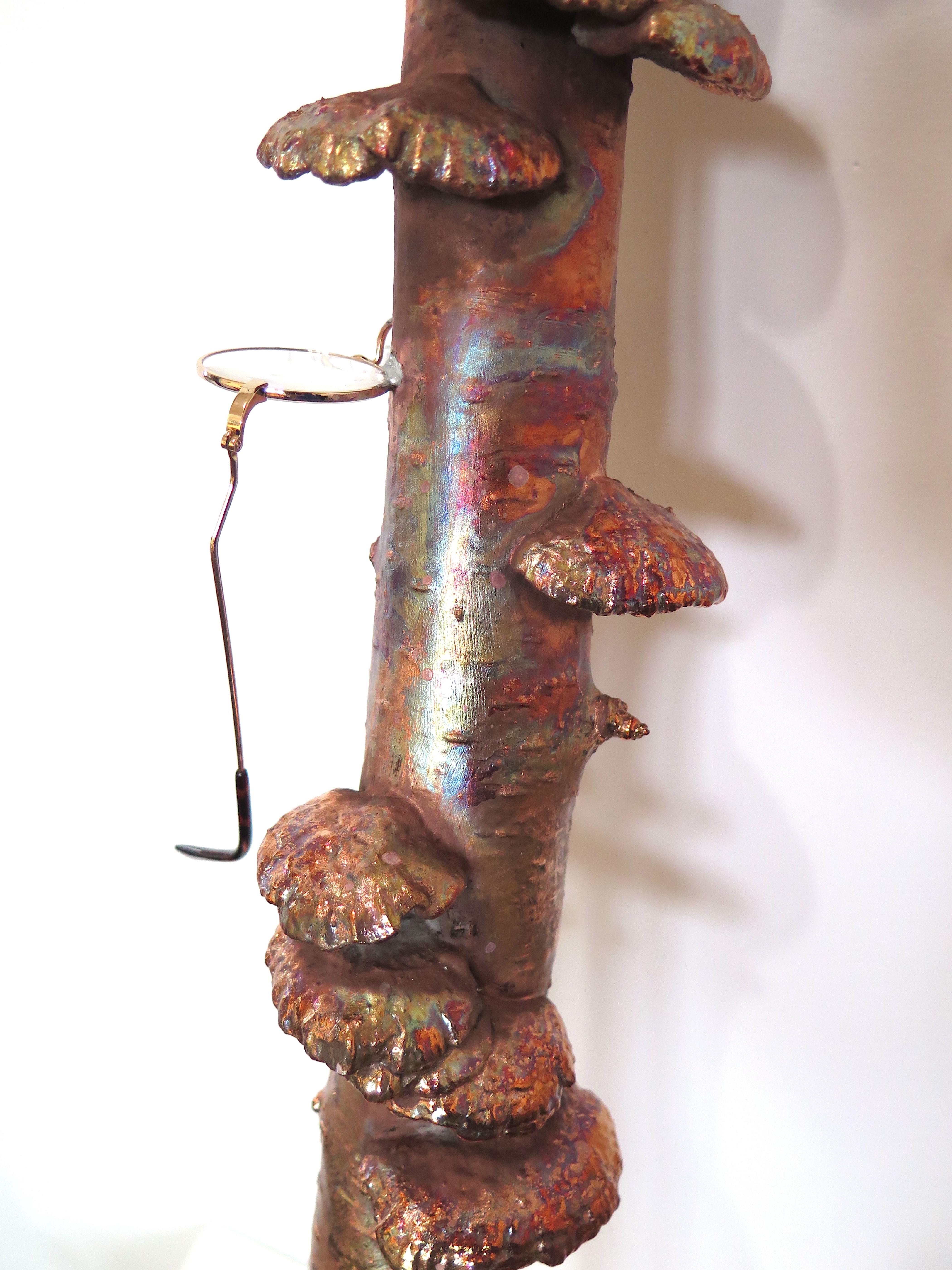 Witness Tree II - Kupfer Birkenbaum Brillenpilze Stehende Skulptur 2024 im Angebot 11