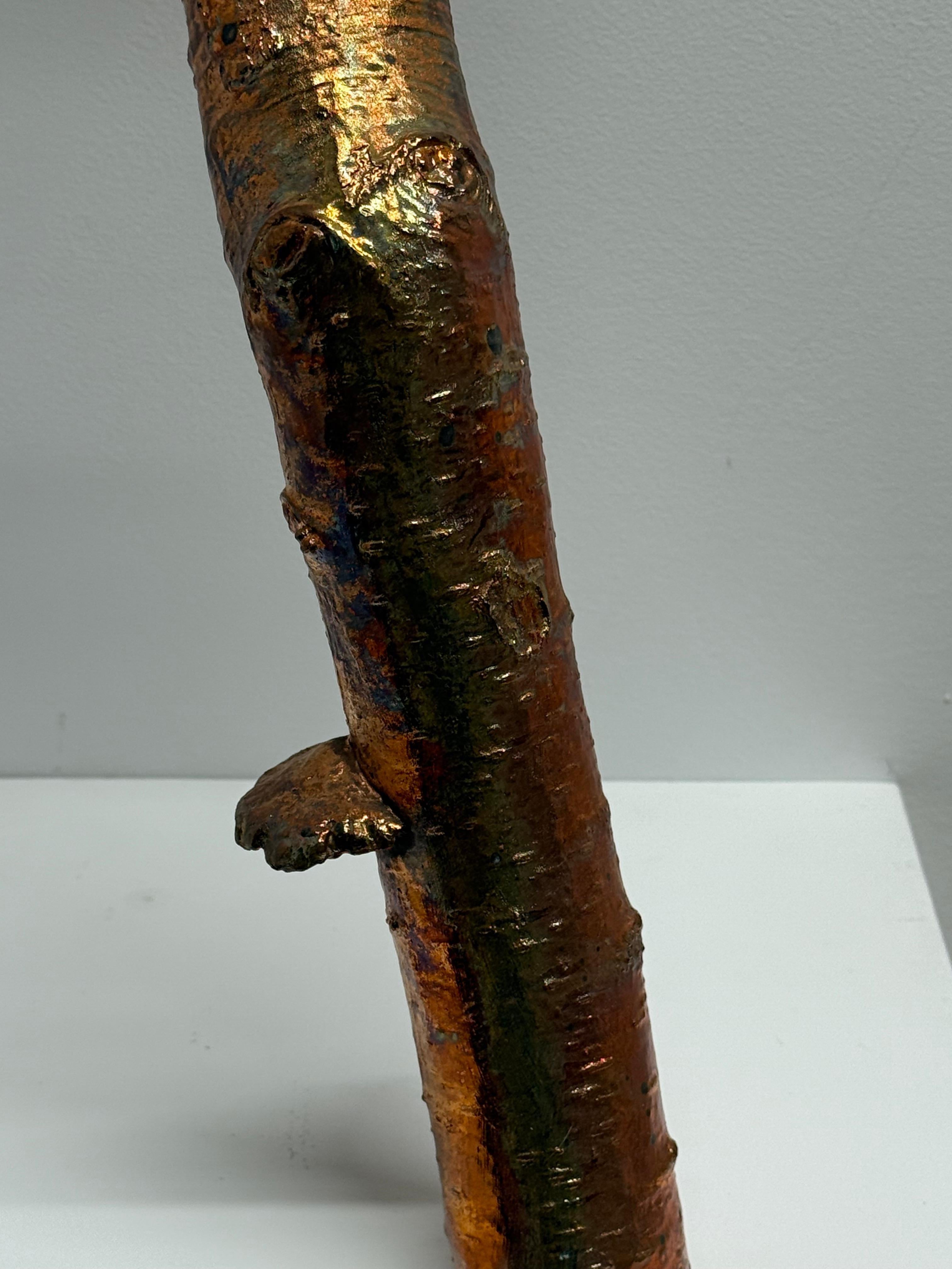 Witness Tree II - Kupfer Birkenbaum Brillenpilze Stehende Skulptur 2024 im Angebot 12