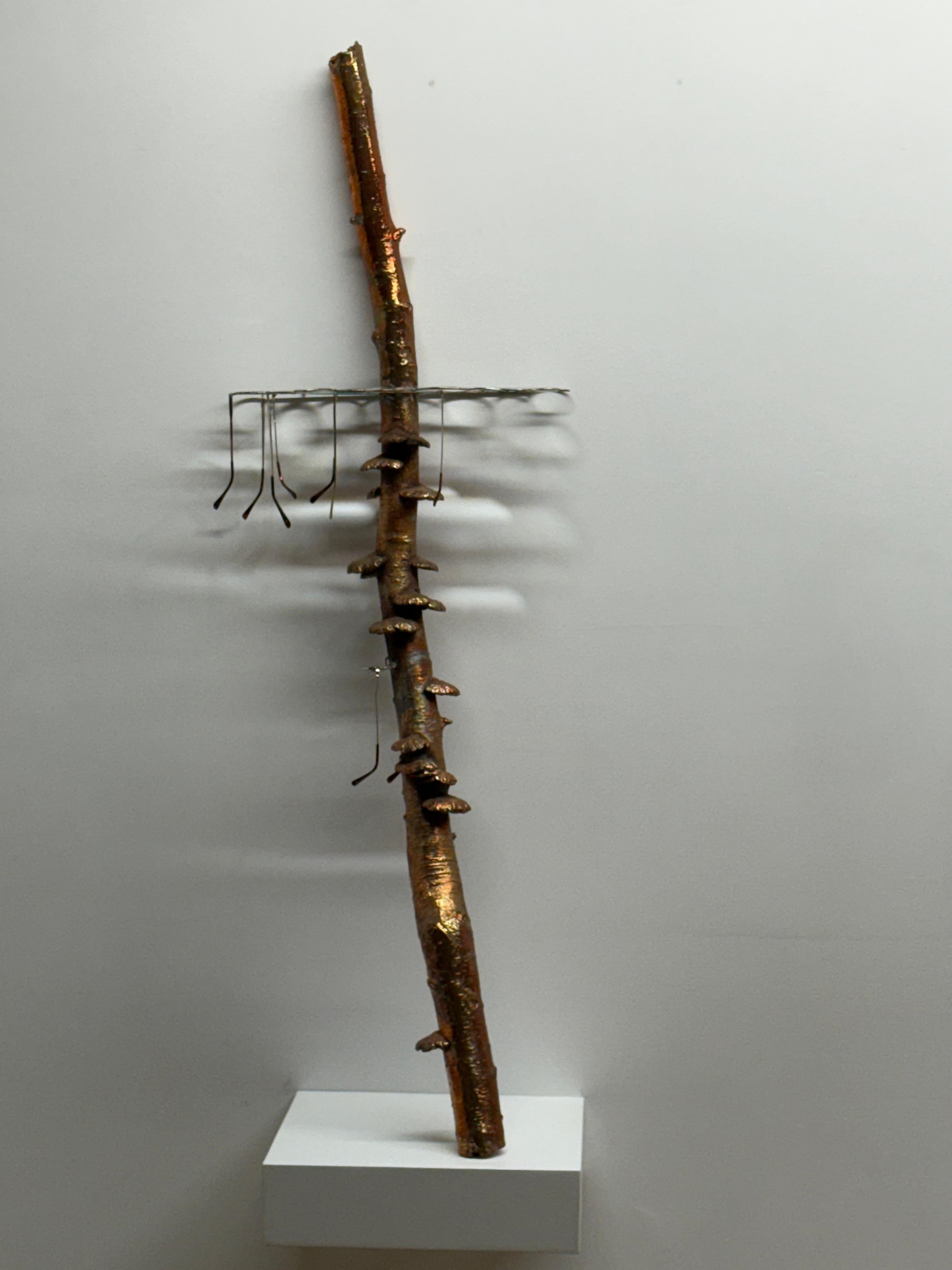 Witness Tree II - Kupfer Birkenbaum Brillenpilze Stehende Skulptur 2024 im Angebot 1