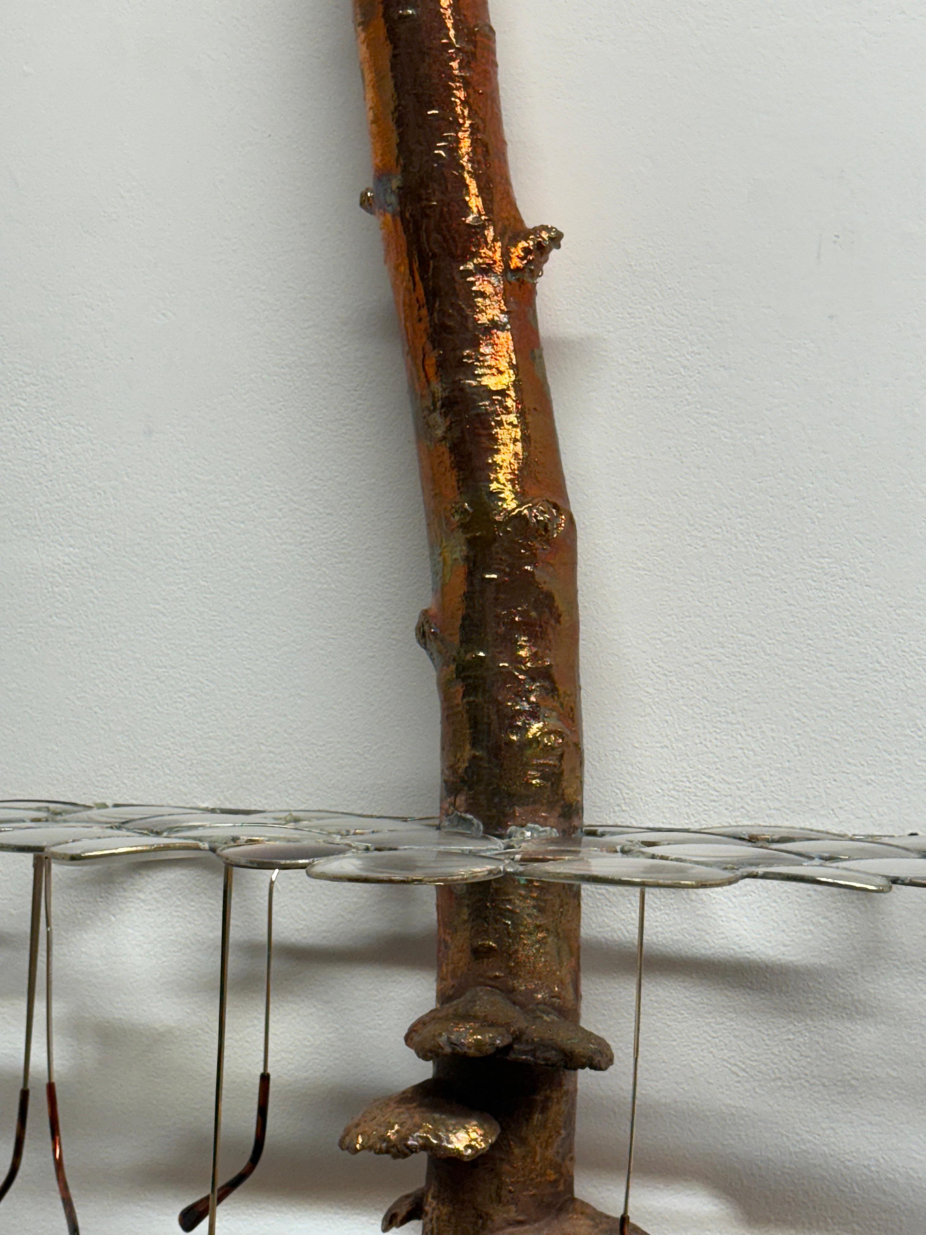 Witness Tree II - Kupfer Birkenbaum Brillenpilze Stehende Skulptur 2024 im Angebot 2