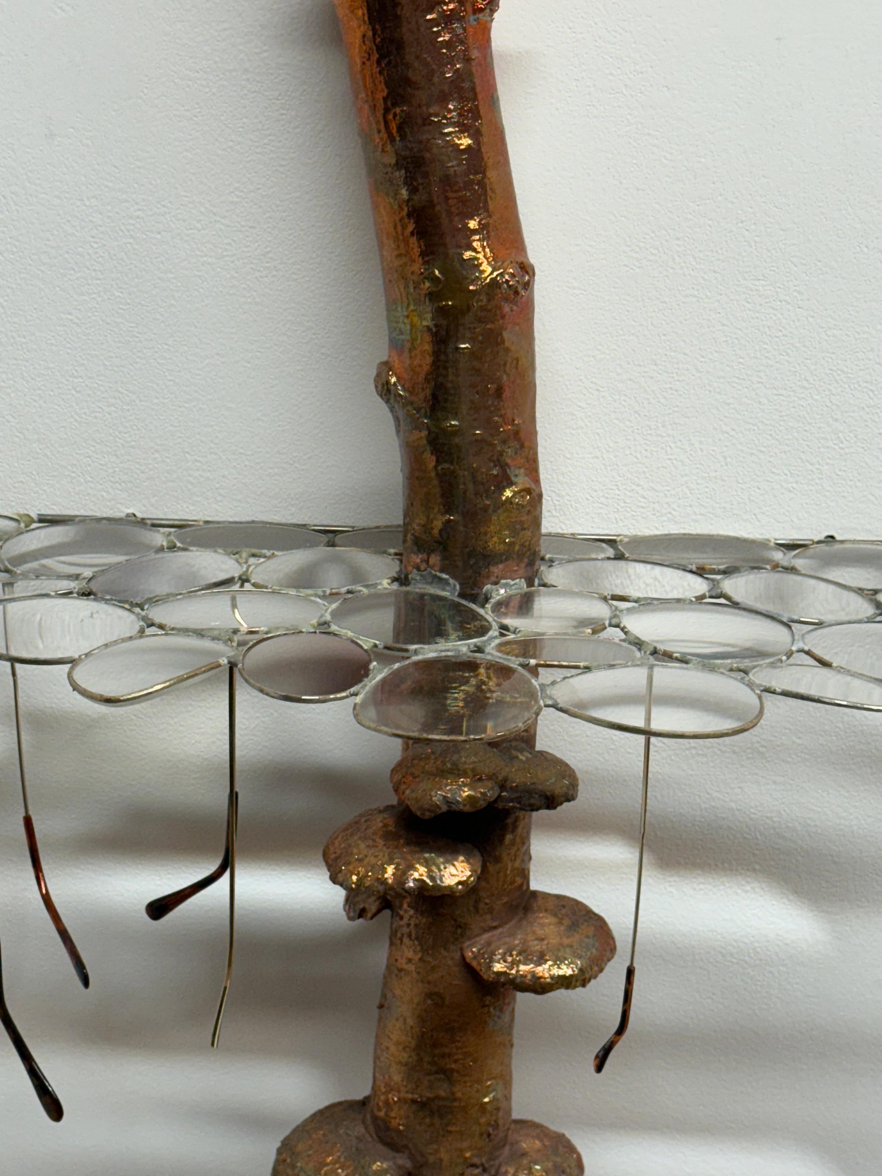 Witness Tree II - Kupfer Birkenbaum Brillenpilze Stehende Skulptur 2024 im Angebot 5