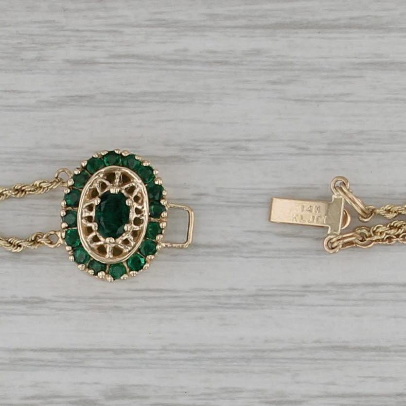 Richard Klein Slide Charm Bracelet 14k Yellow Gold 7" 1.12ctw Emerald Clasp View 3