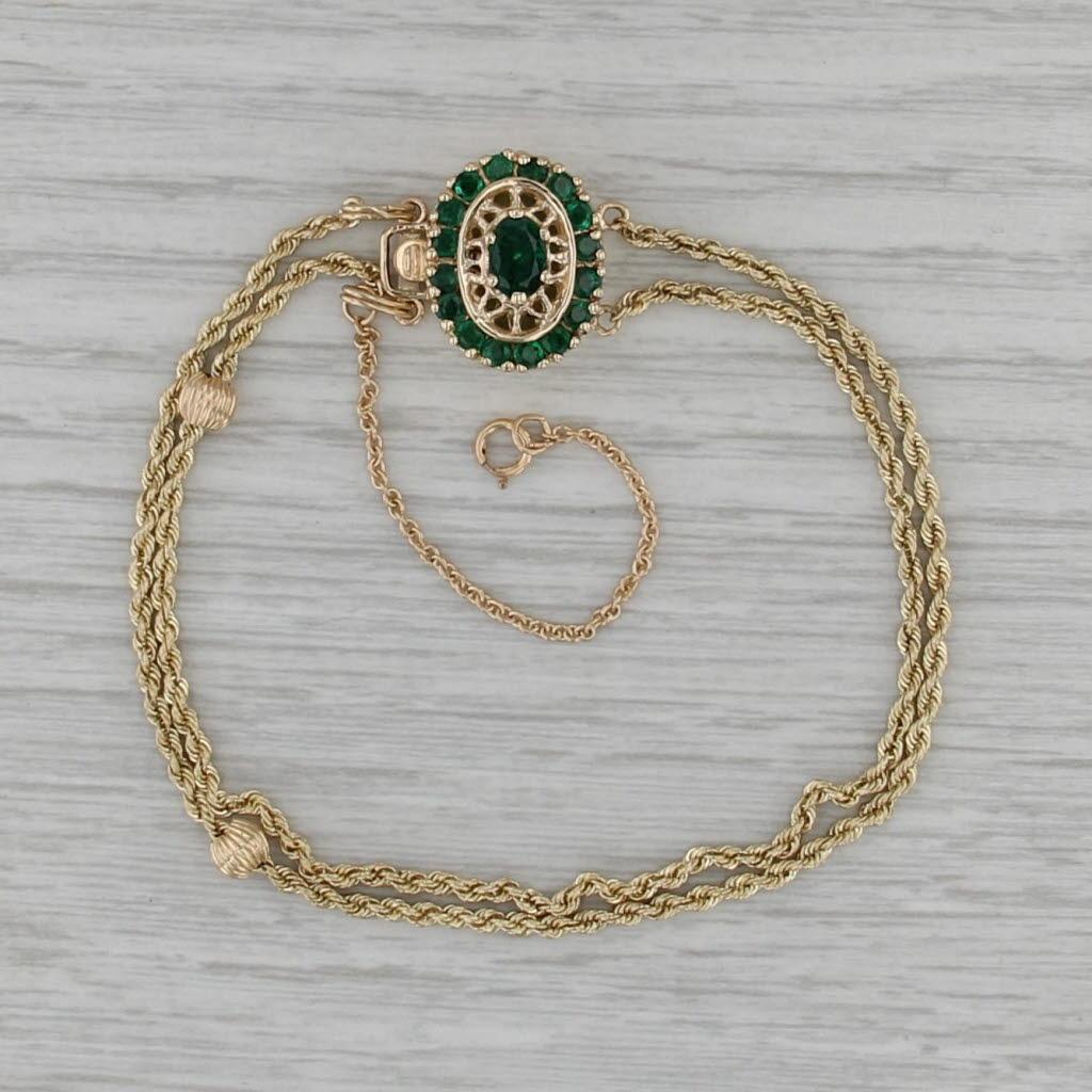 Richard Klein Slide Charm Bracelet 14k Yellow Gold 7" 1.12ctw Emerald Clasp View 5