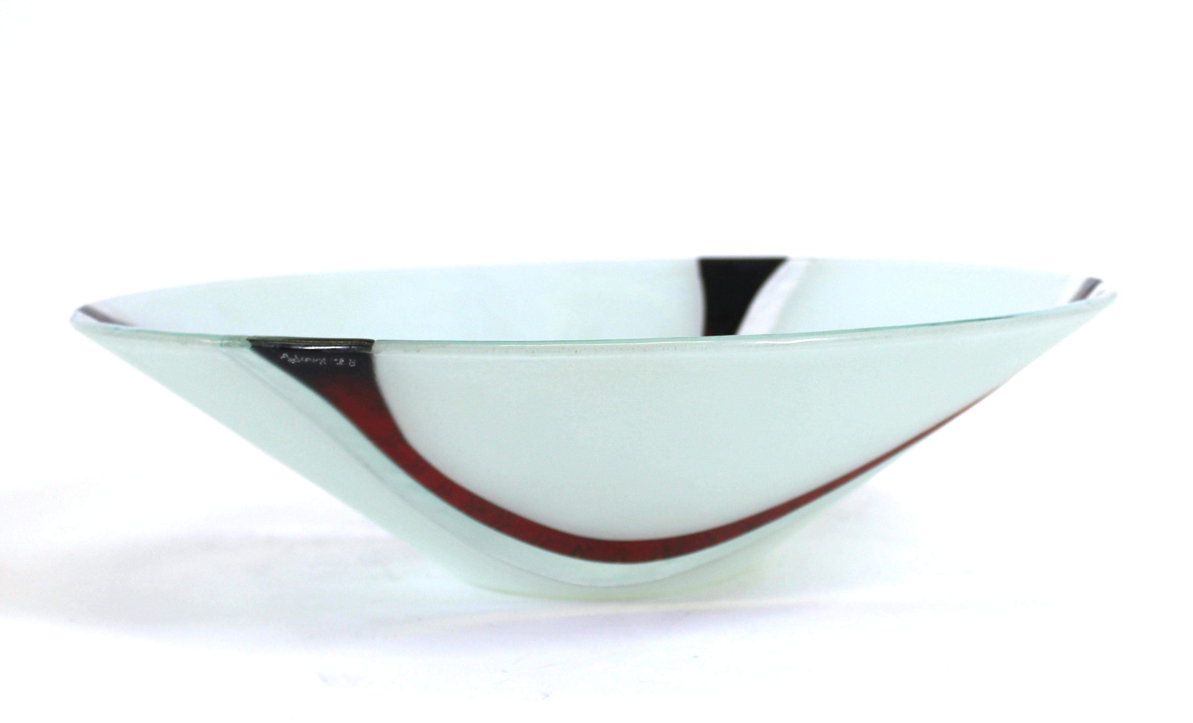 Richard Knopf Postmodern Glass Charger Plate In Good Condition For Sale In New York, NY