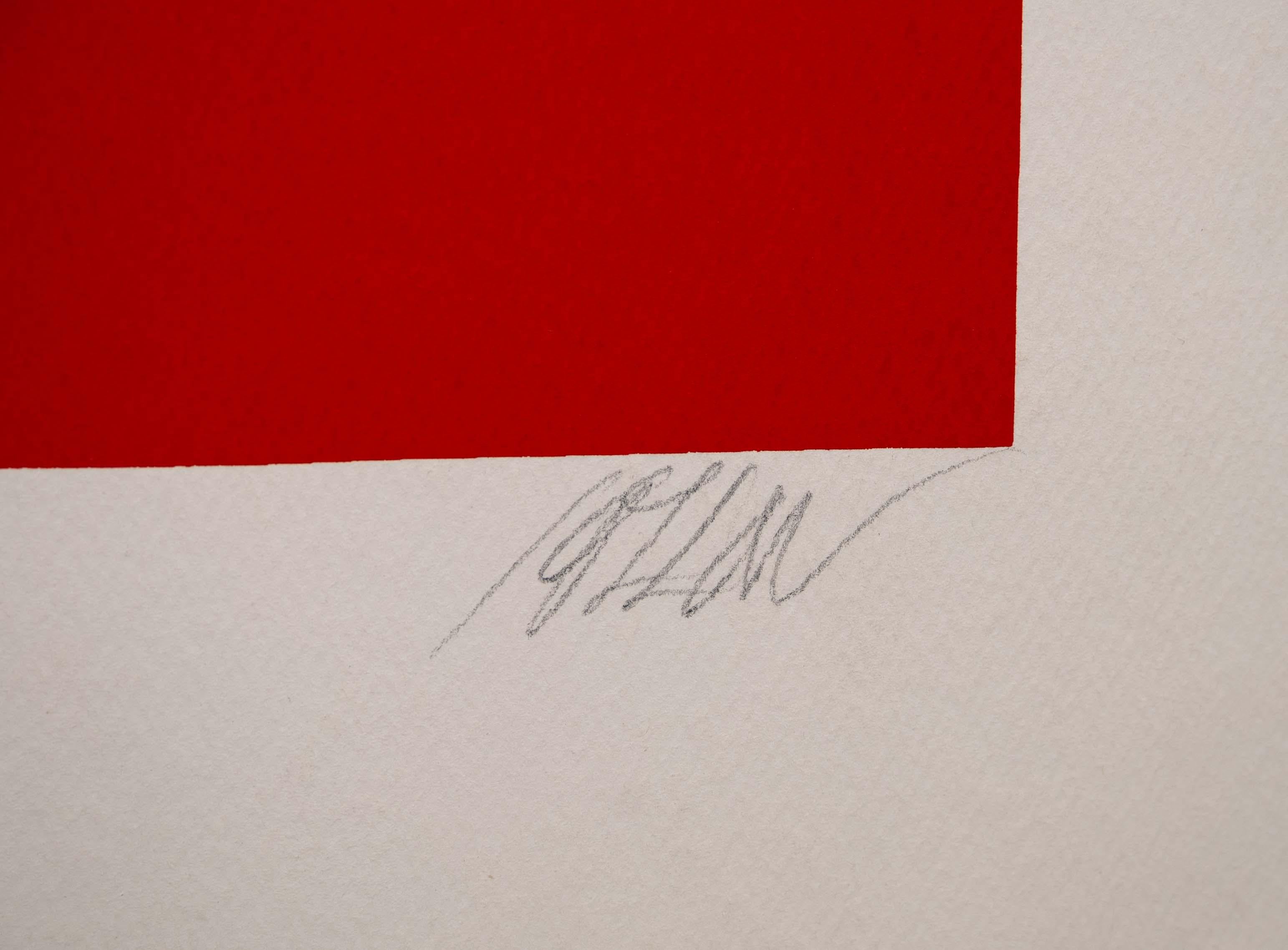 Richard Kozlow Eliat Signed Modernist Abstract Serigraph 53/100 Unframed 1980s For Sale 2