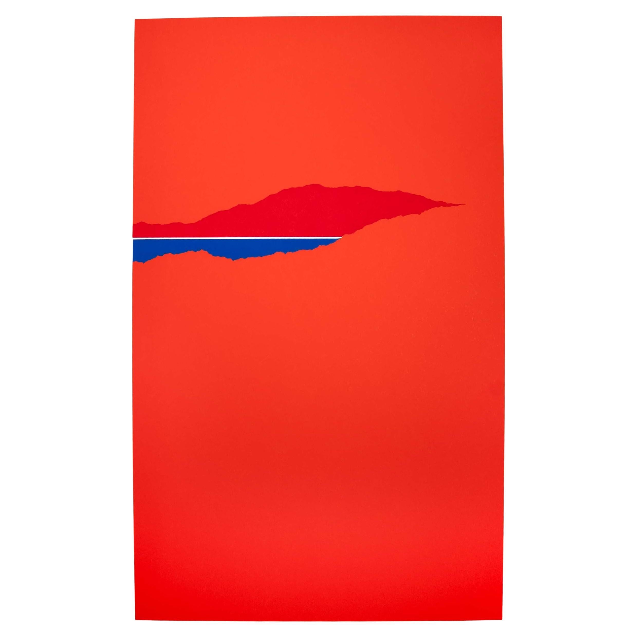 Richard Kozlow Eliat Signierte Modernistische Abstrakte Serigraphie 53/100 Ungerahmt 1980er