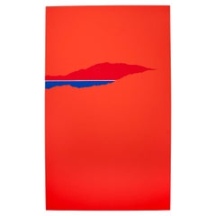 Richard Kozlow Eliat Firmato Serigrafia astratta modernista 53/100 Senza cornice anni '80