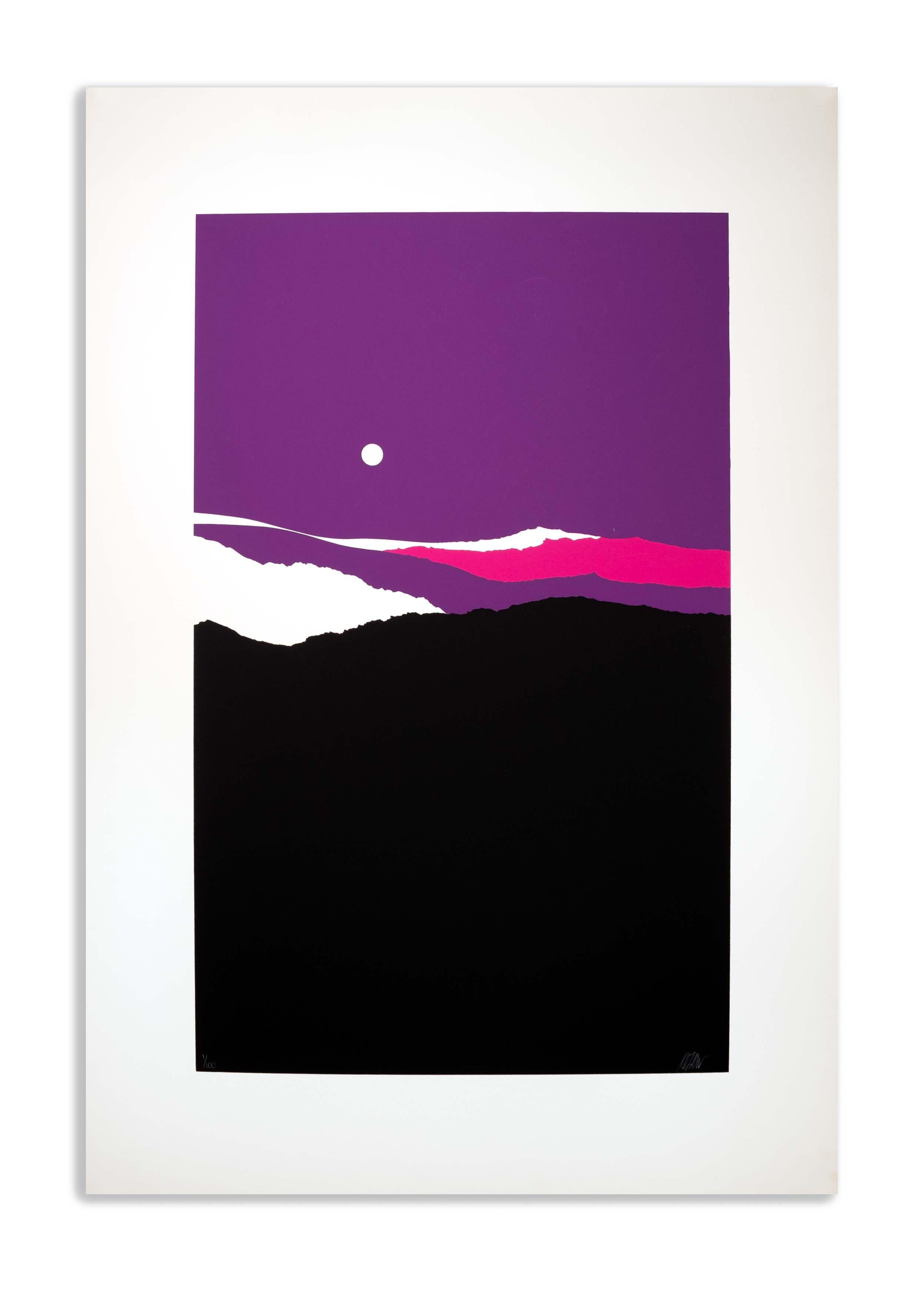 American Richard Kozlow Even Tide Signed Modernist Serigraph 1/100 Unframed 1980s For Sale